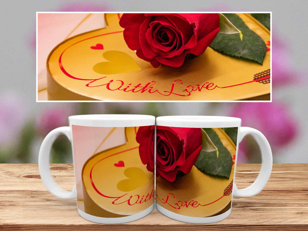 Love Mug Chocolates and Rose With Love